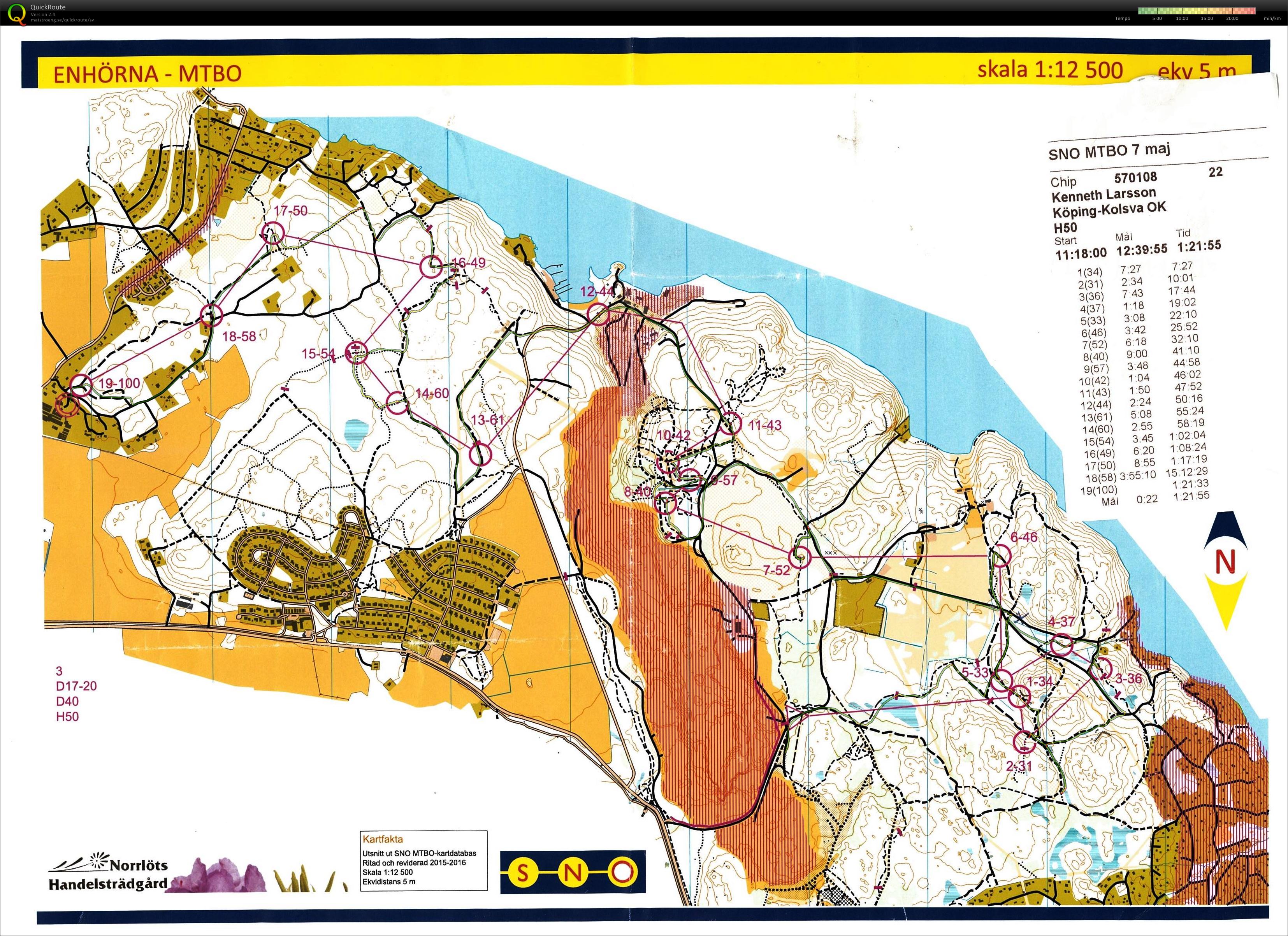 MtbO Tour de Stockholm (2016-05-07)