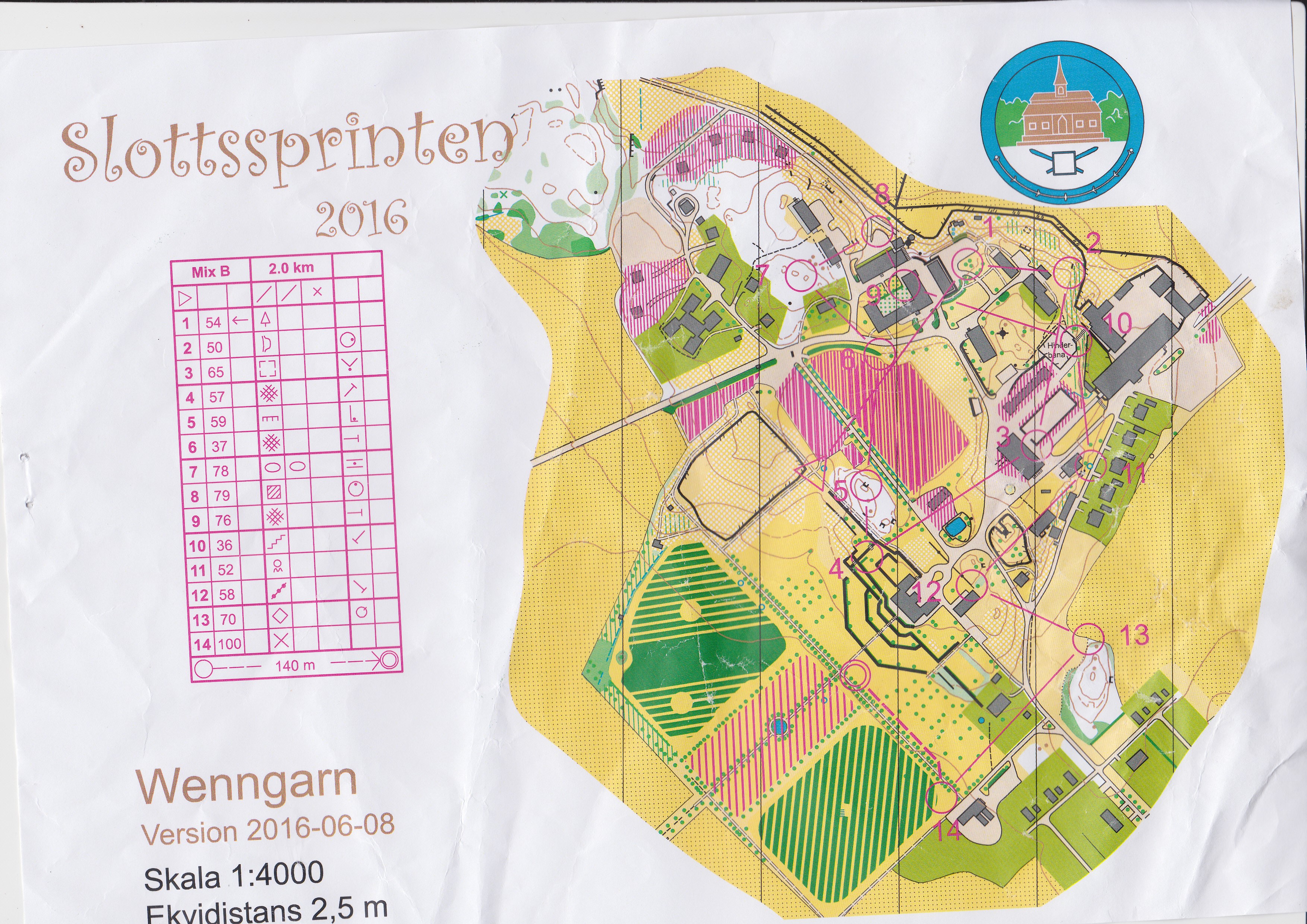 Slottssprinten 2mannastafett Öppen Mix (2016-06-11)
