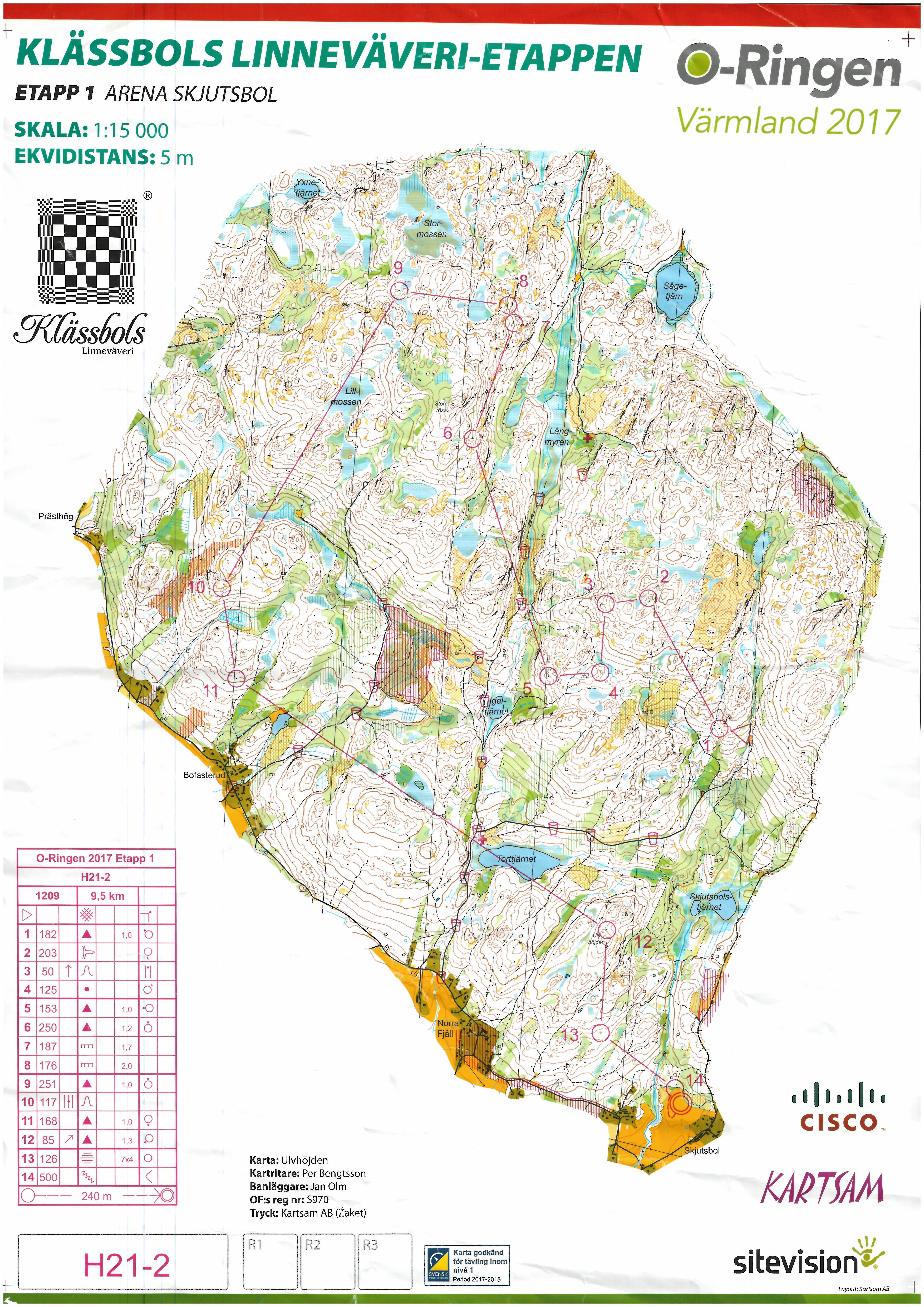 O-ringen, Etapp 1 (2017-07-23)