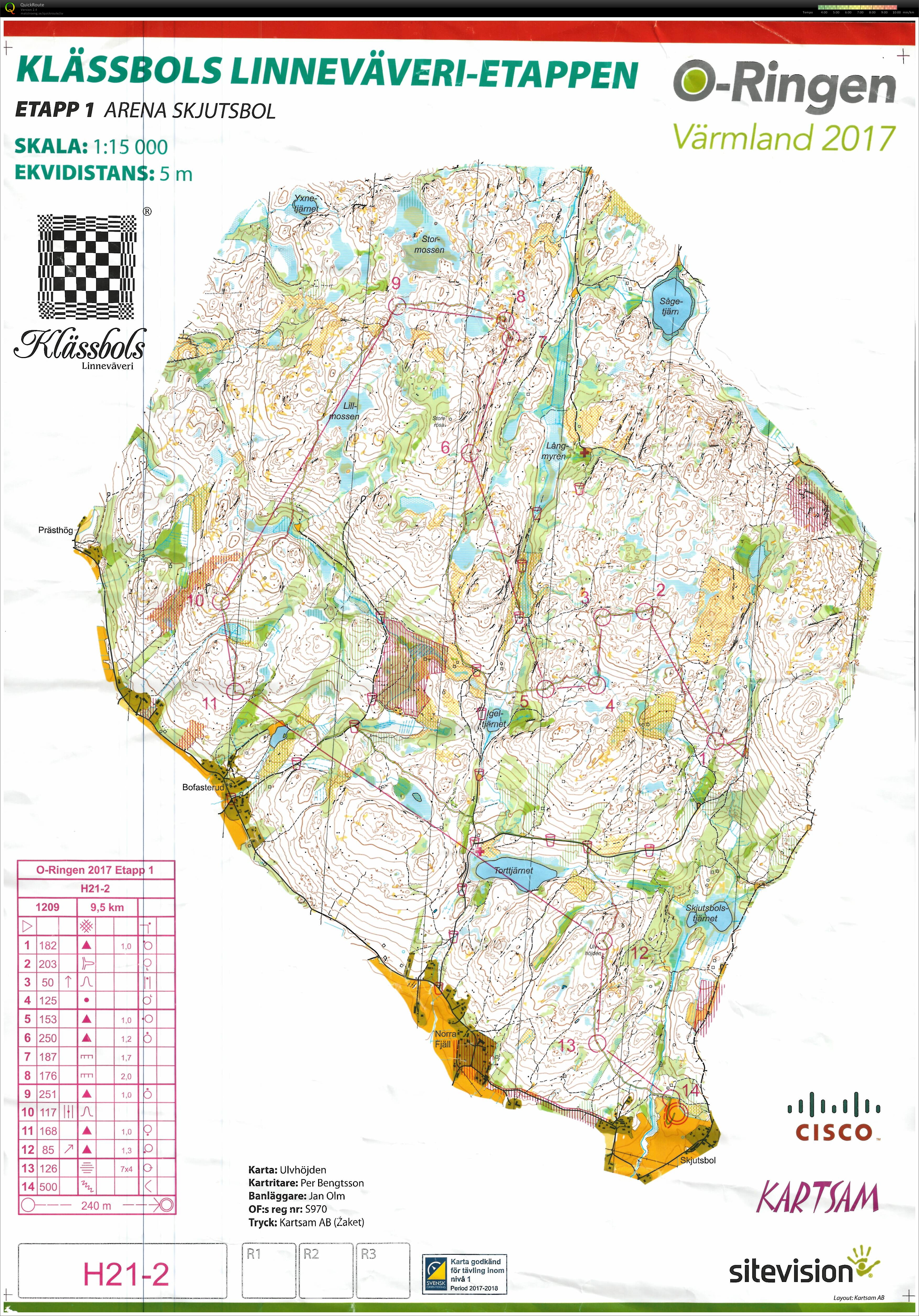 O-ringen, Etapp 1 (2017-07-23)